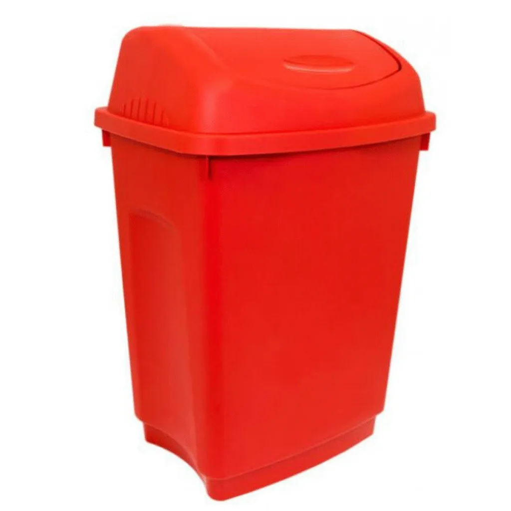 RED COLOUR FLIPTOP BIN 50 LTRS (1X1)